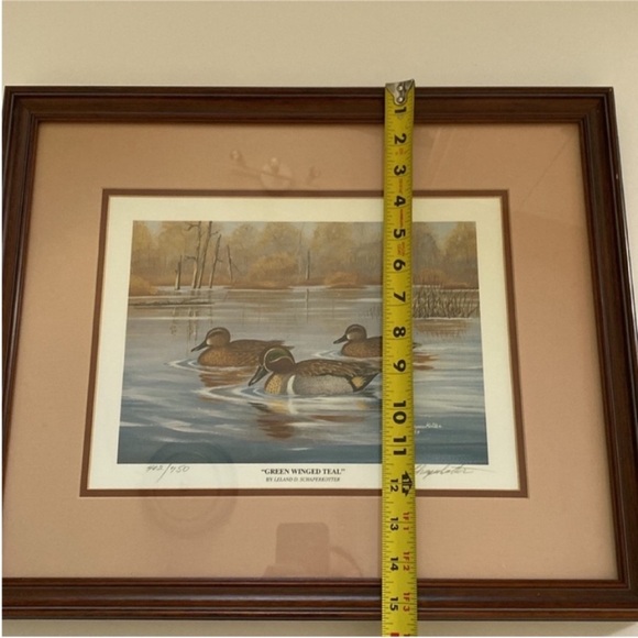 Leland D.Schaperkotter "Green Winged Teal" Vintage Signed Print wall art decor - Picture 10 of 11
